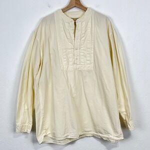 Scully Rangewear Mens Pullover Shirt Sz XL Western Pleated Peruvian Cotton RW218
